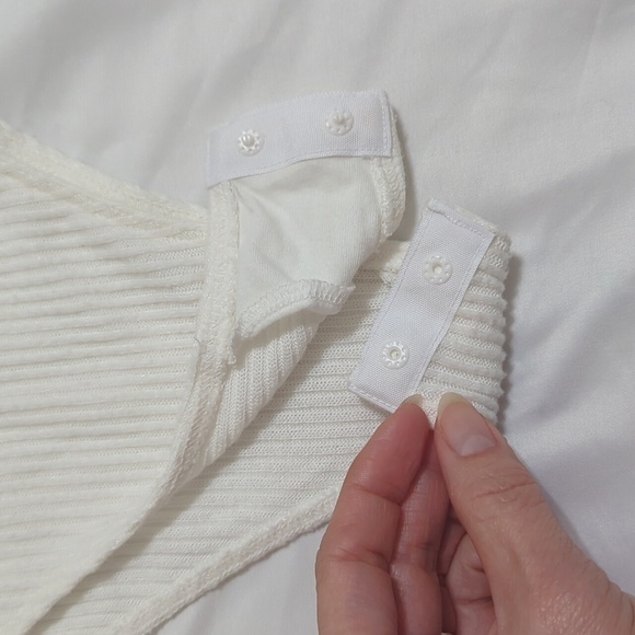 Free People Cozy Up With Me Bodysuit, Color White Size M - Picture 10 of 16